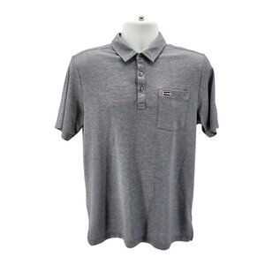 Travis Mathew Cedar Ridges Rangley Colorado Gray Polo Golf Shirt Mens Medium